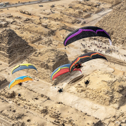 Flying Over the Pyramids by Egypt Paragliding