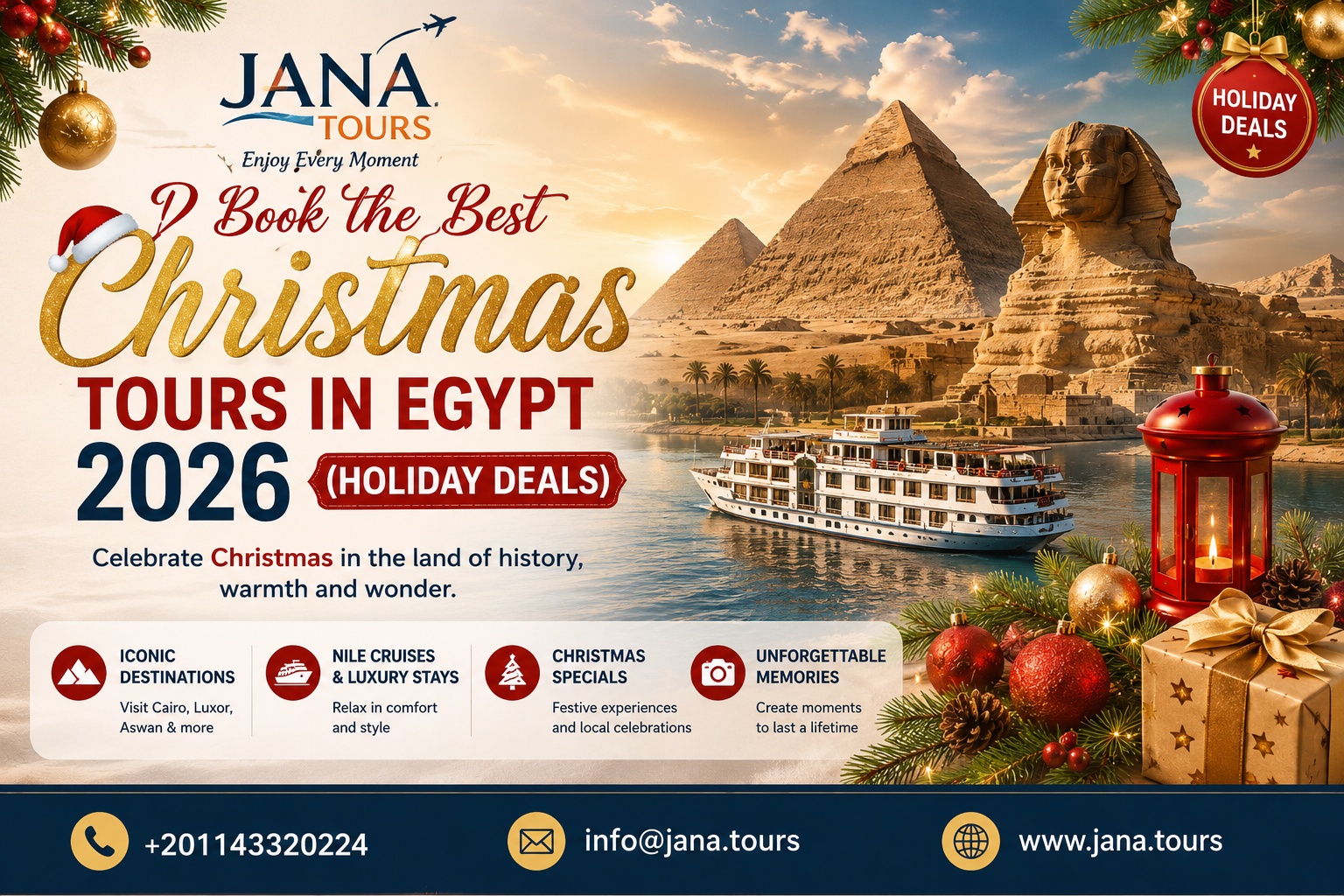 Book the Best Christmas Tours in Egypt 2026
