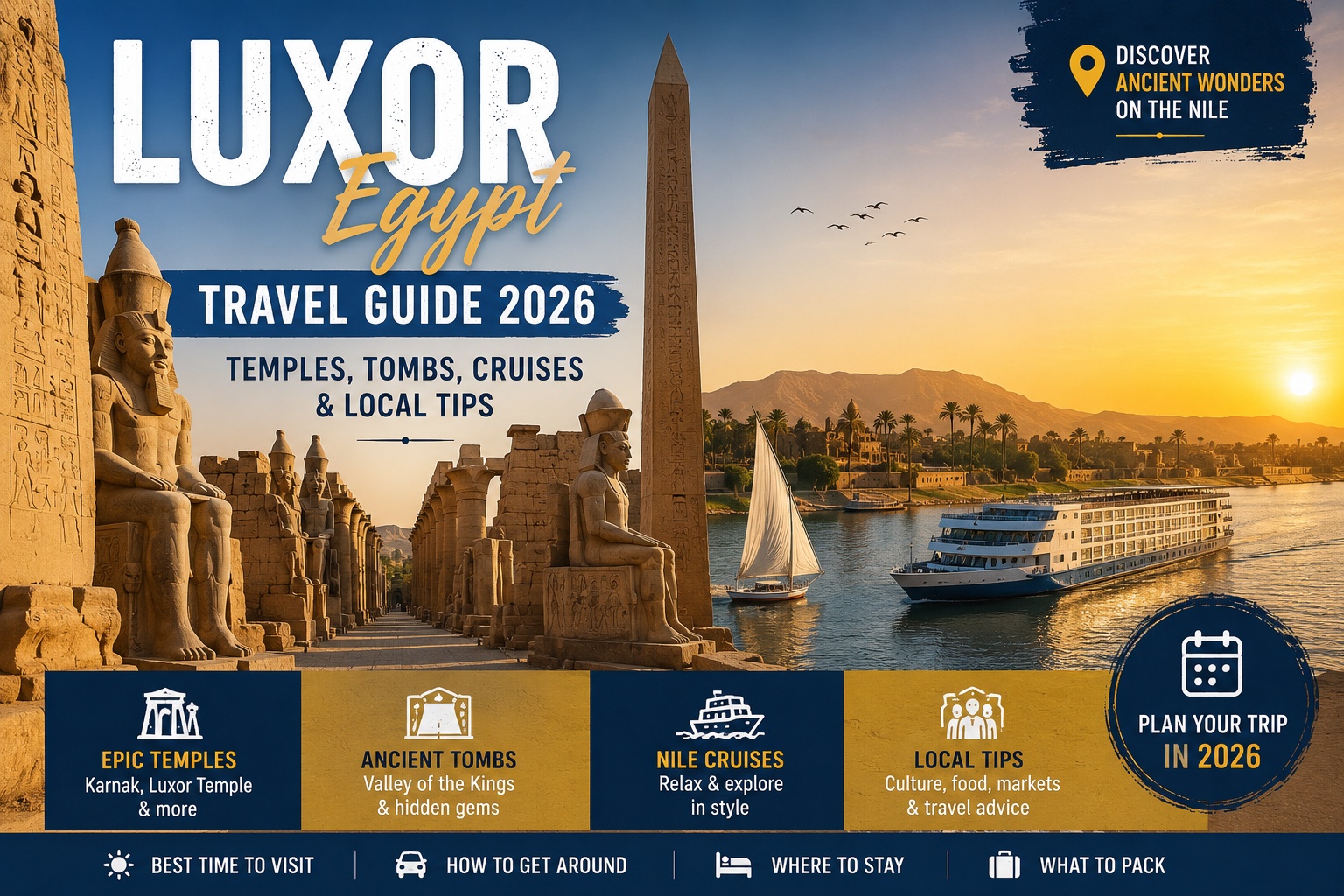 Luxor Egypt Travel Guide 2026: Temples, Tombs, Cruises & Local Tips