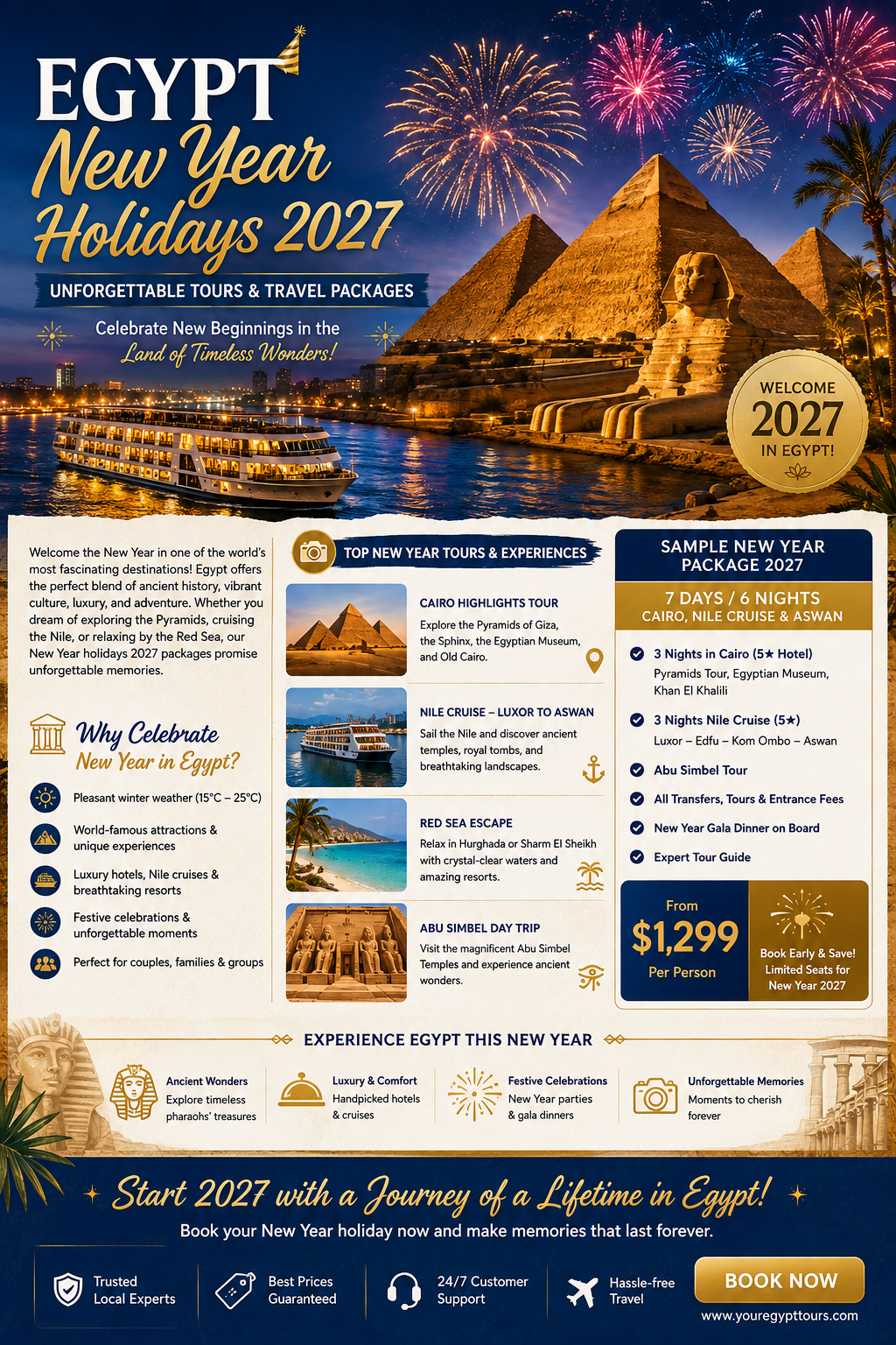 Egypt New Year Holidays 2027 Unforgettable Tours & Travel Packages