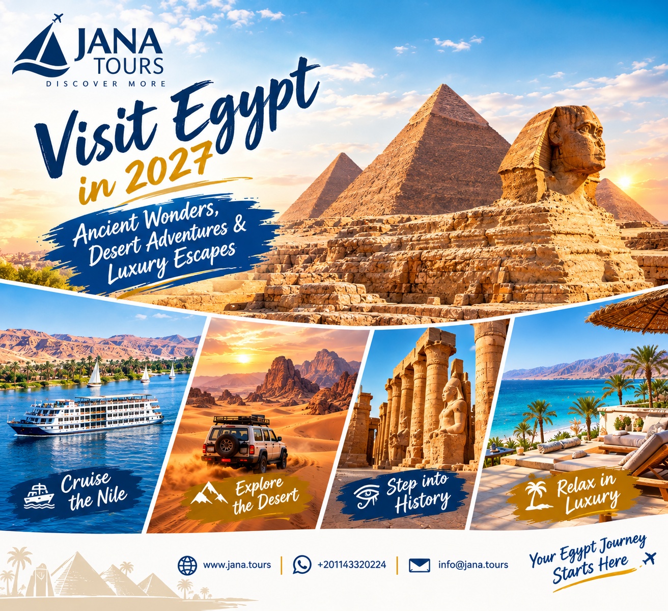 Visit Egypt in 2027: Ancient Wonders, Desert Adventures & Luxury Escapes
